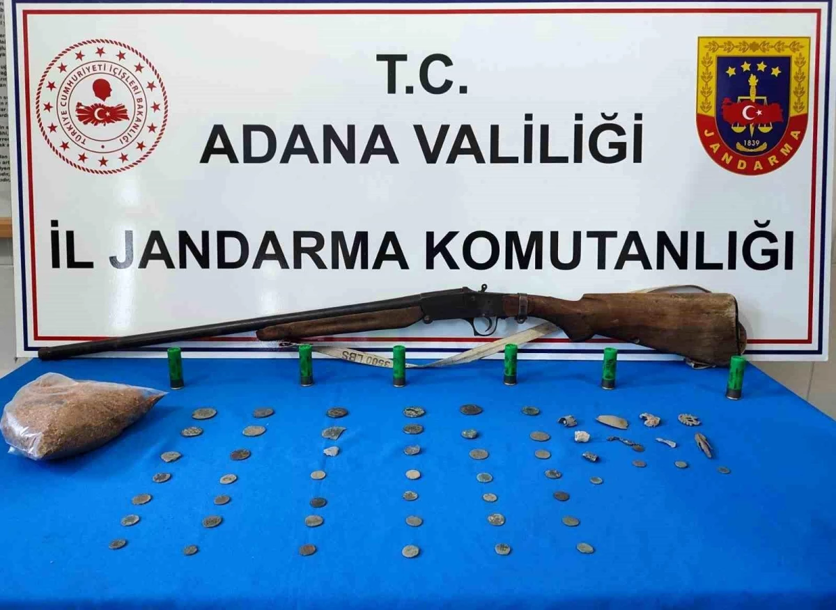 Adana'da Roma dönemine ait 46 sikke ele geçirildi