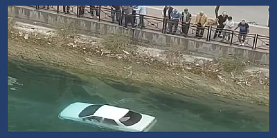 Adana’da Kanala düşen aracın sürücüsünü vatandaşlar kurtardı