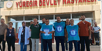 Bekir Nennioğlu Yüreğir Devlet Hastanesi önünde basın açıklması yaptı